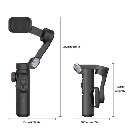 Gimbal Stabilizer for Smartphone with Fill Light 