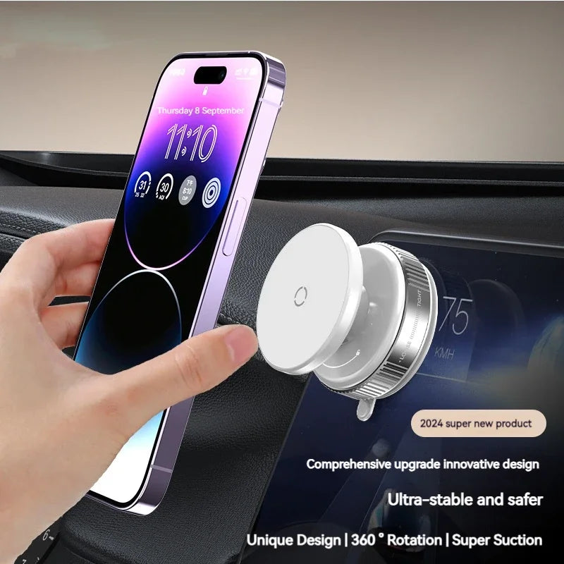 Vacuum Magnetic Car Phone Holder